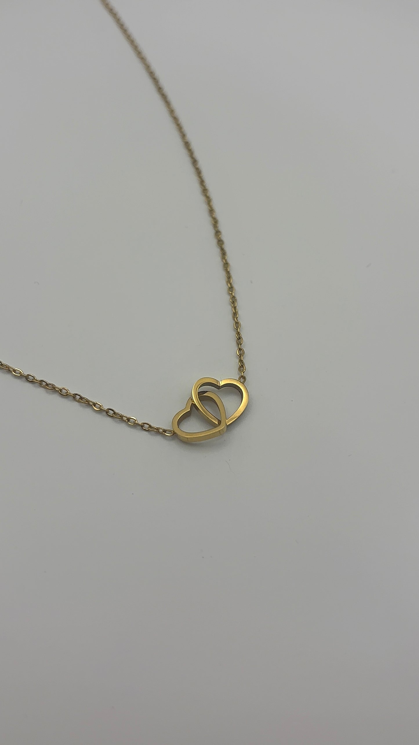 Double heart necklace