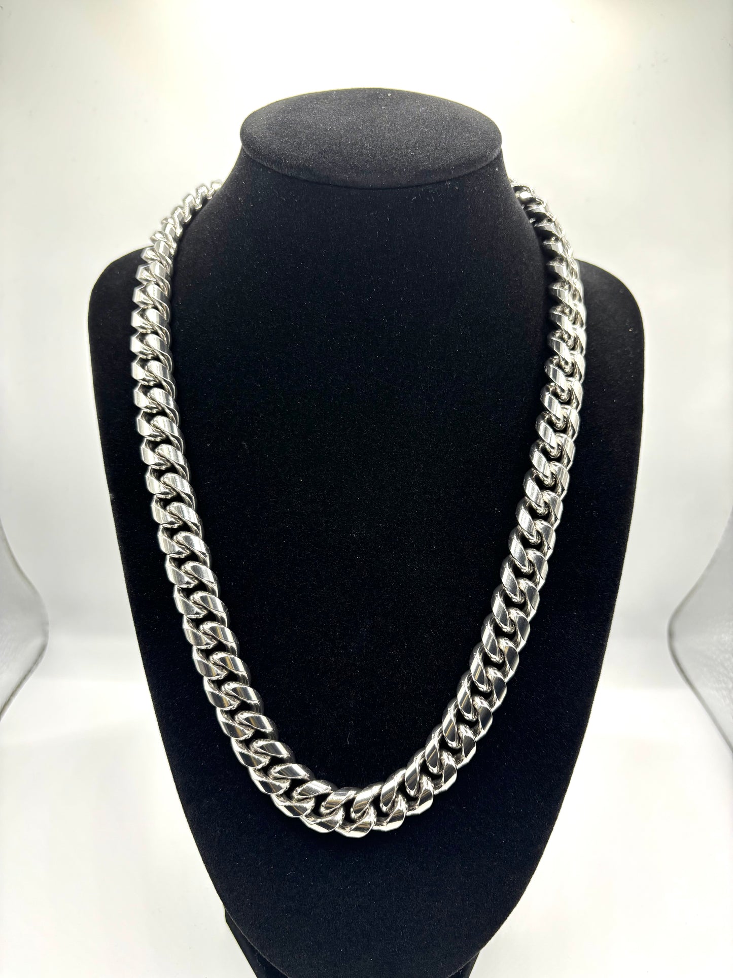 Silver Cuban Chain - 12mm