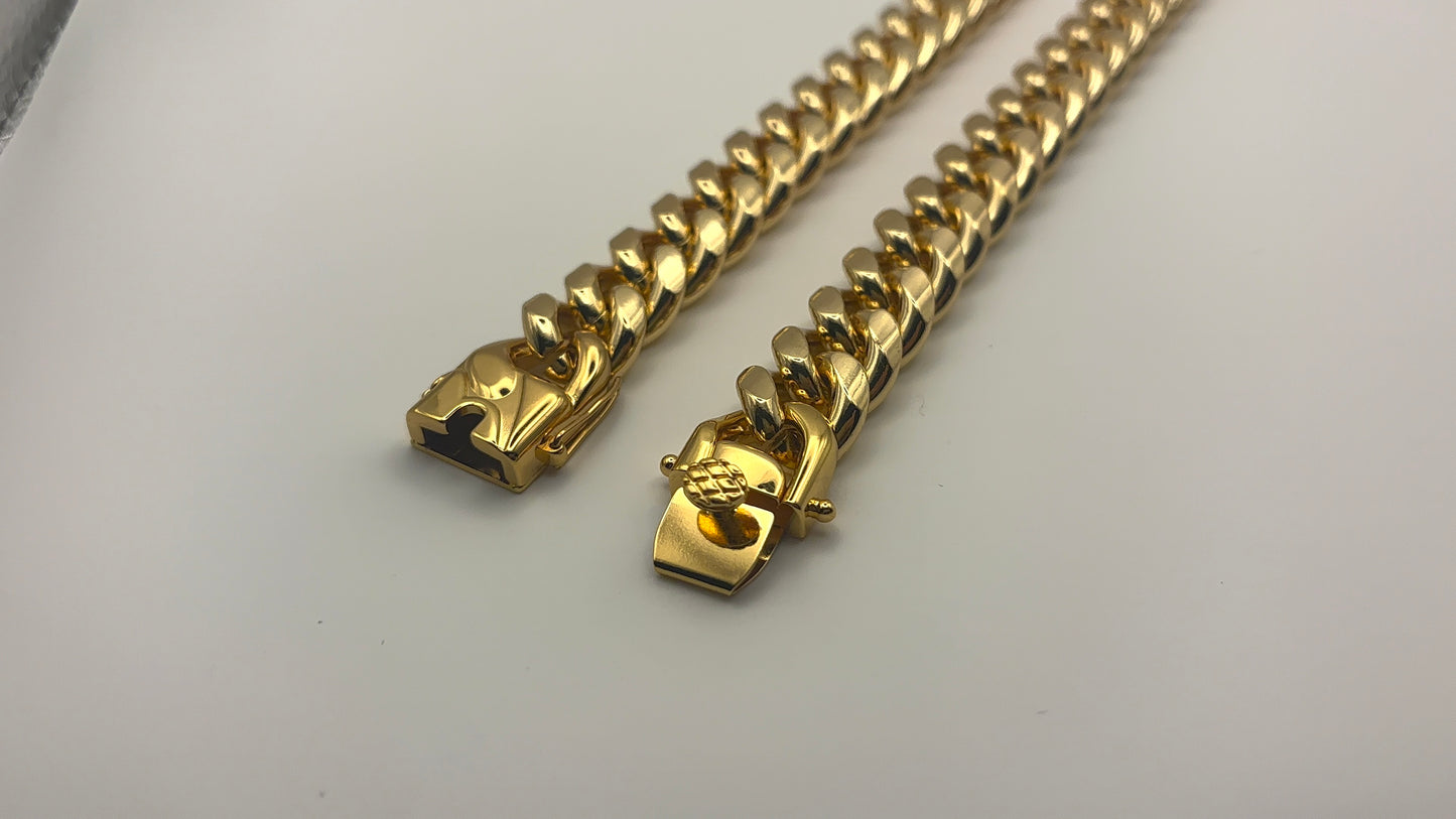 14mm Gold cuban chain
