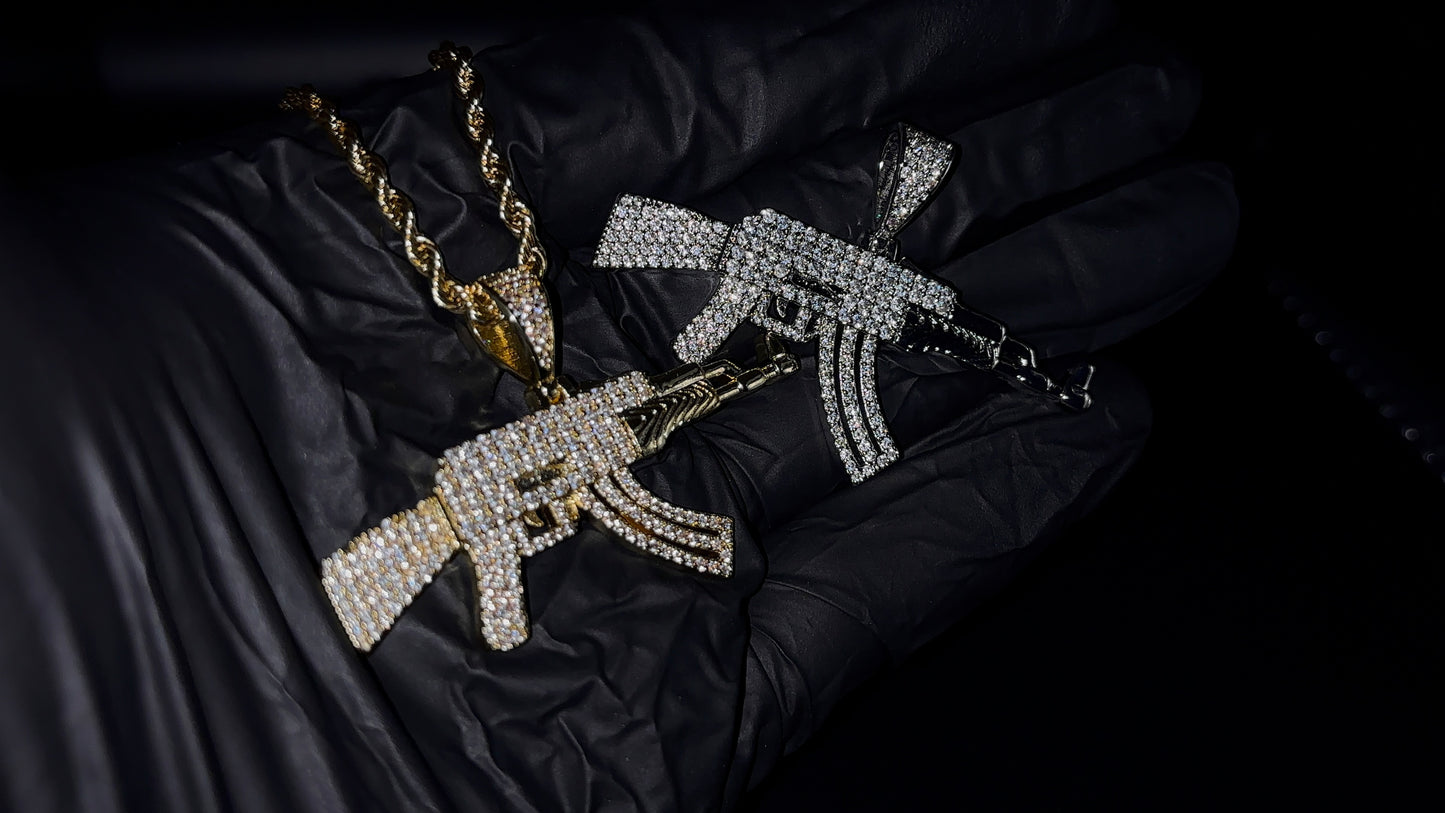 AK-47 iced out pendant