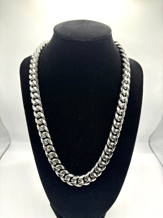 Silver Cuban Chain - 12mm