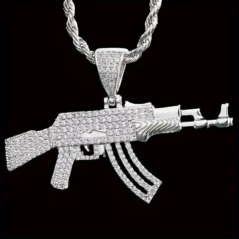 AK-47 iced out pendant