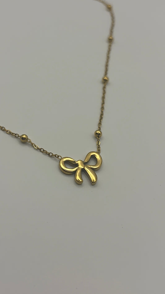 Bow necklace