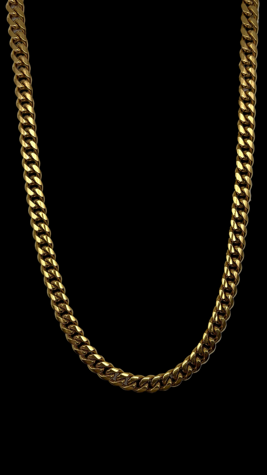 8mm Gold Cuban chain